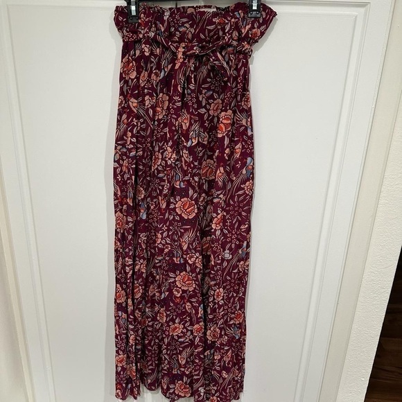 FREE PEOPLE Moonlight Garden Wide Leg Printed Tie Waist Pants Size M - Picture 3 of 7